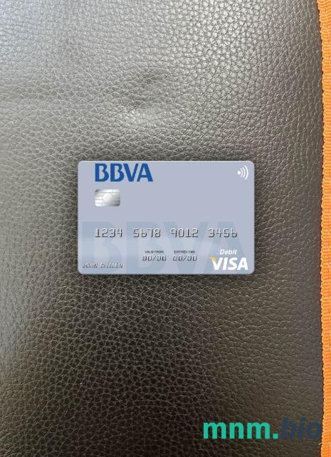 Paraguay Banco BBVA bank visa obciążyć card wygląd fotograficzny skan PSD + zdjęcie